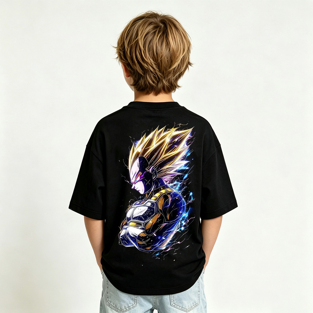 Dragon Ball Anime Graphic T-Shirt for Vegeta Kids Cartoon Print Cotton Tee