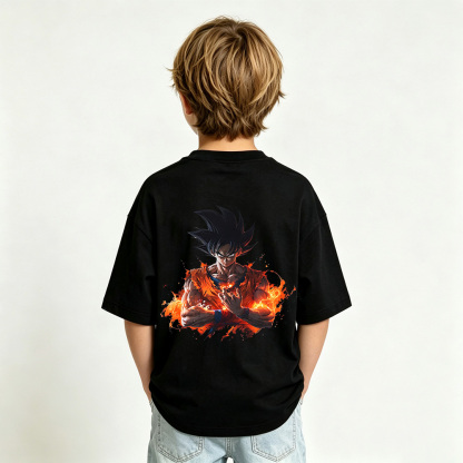 Dragon Ball Anime Graphic T-Shirt for Goku Kids Cartoon Print Cotton Tee