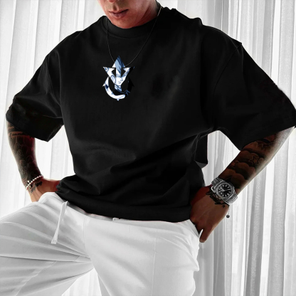 Casual Dragon Ball Anime Vegeta Large Print T-shirt