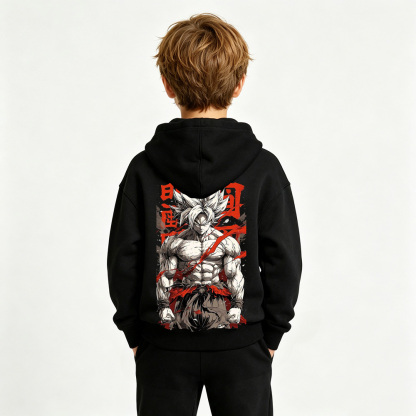 Dragon Ball Anime Graphic Hoodie for Goku Kids Cartoon Print Cotton Tee