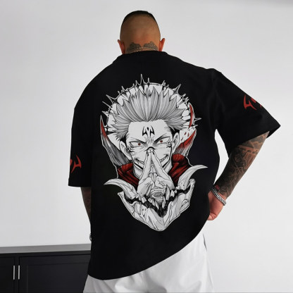 Jujutsu Kaisen Anime Theme Cartoon Print Pure Cotton T-Shirt