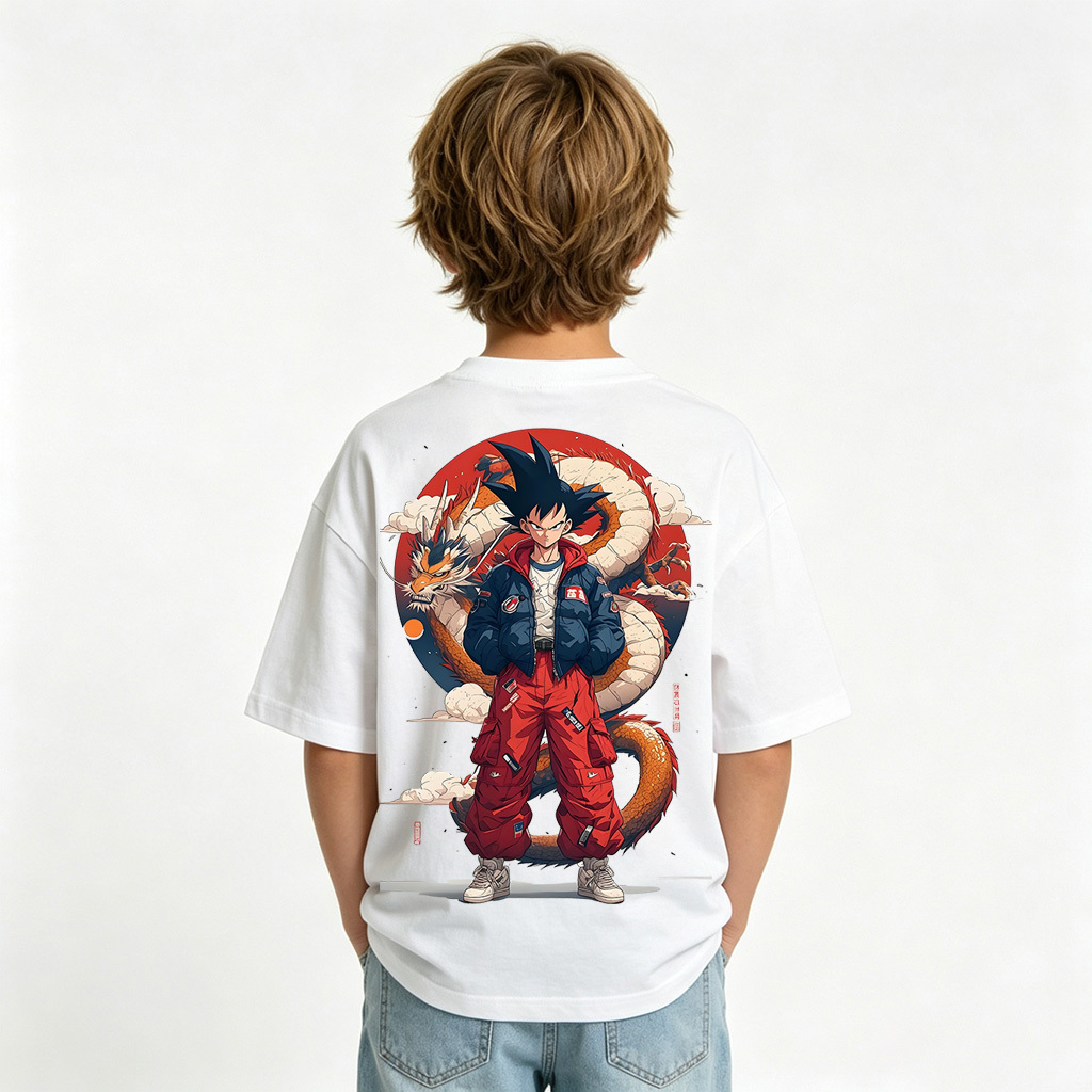 Dragon Ball Anime Graphic T-Shirt for Goku Kids Cartoon Print Cotton Tee