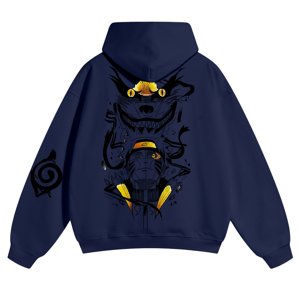 Oversized Unisex Anime Print Hoodie