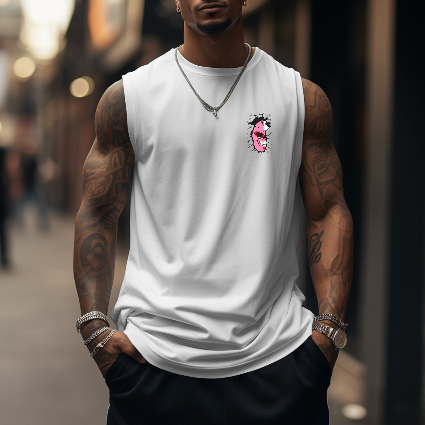 Oversized Anime Sports Tank Top-AnimeClothe