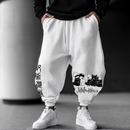 Jujutsu Kaisen Anime Theme Cartoon Print Pure Pants