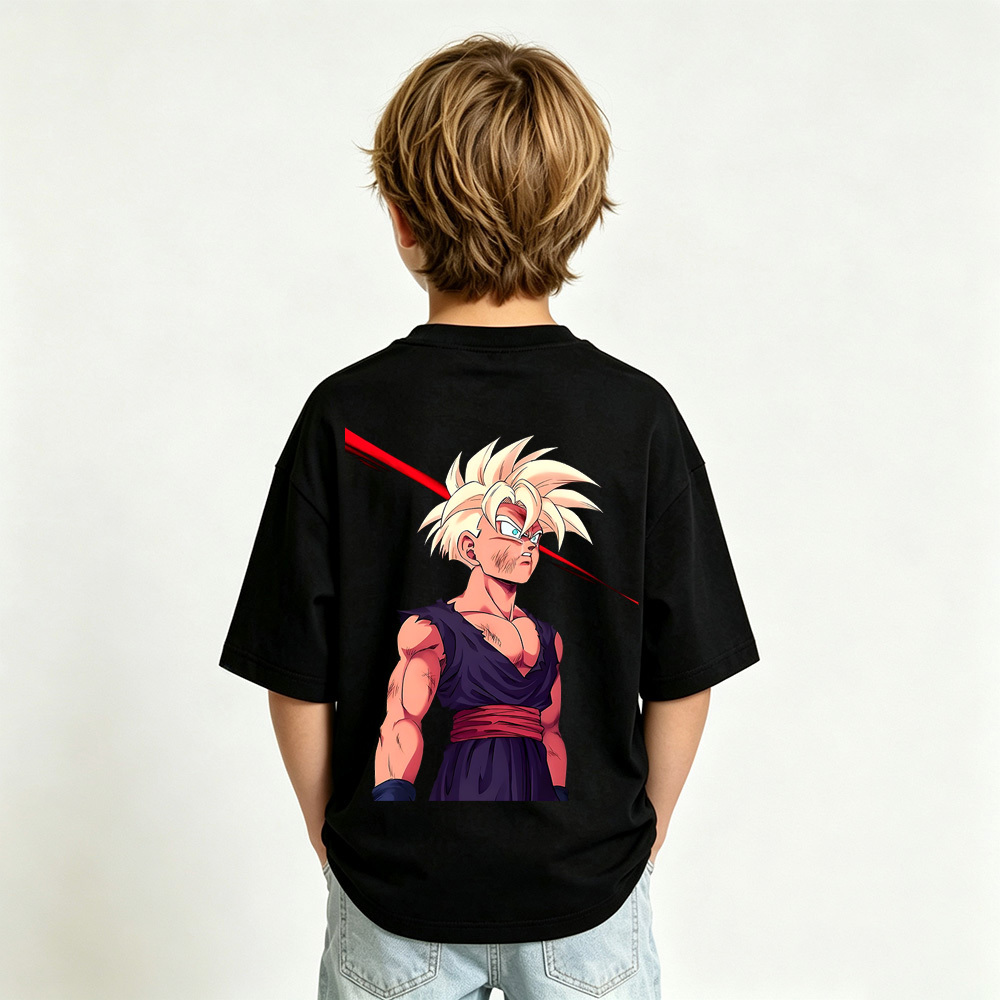 Dragon Ball Anime Graphic T-Shirt for Gohan Kids Cartoon Print Cotton Tee