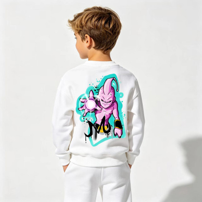 Dragon Ball Anime Graphic Crewneck Sweatshirt for Vegeta Kids Cartoon Print Cotton Tee