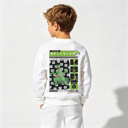 Pokémon Anime Graphic Crewneck Sweatshirt for Kids Cartoon Print Cotton Tee