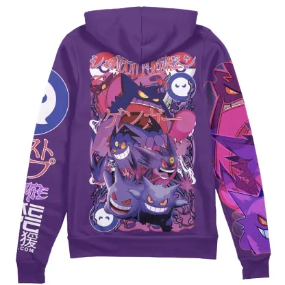 Gengar V5 Pokemon Streetwear Zip Hoodie Jacket