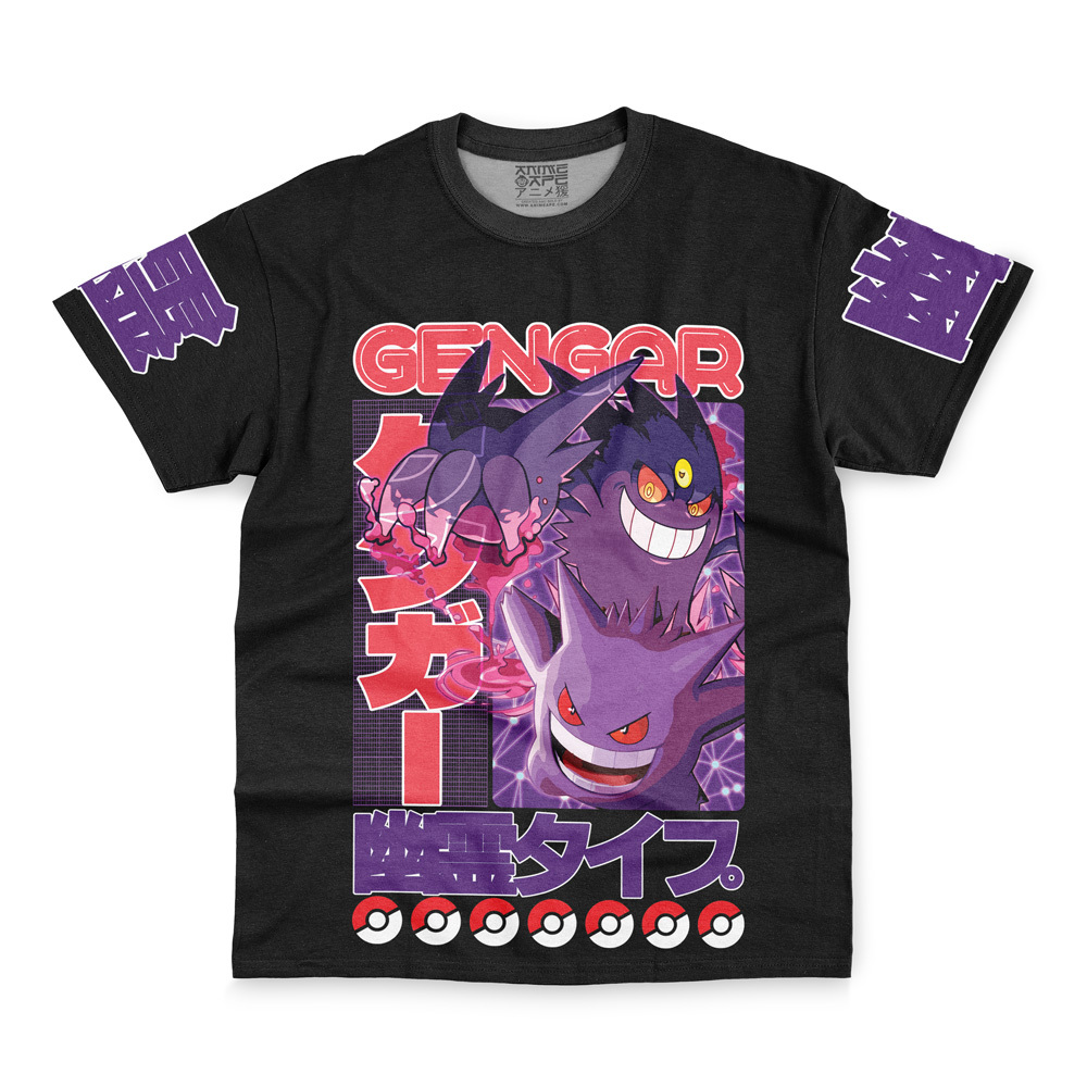 Gengar V2 Pokemon Streetwear T-Shirt-AnimeClothe
