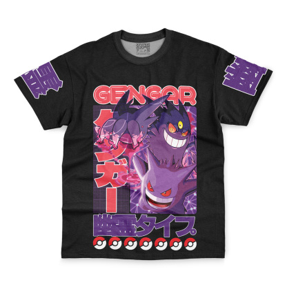 Gengar V2 Pokemon Streetwear T-Shirt-AnimeClothe