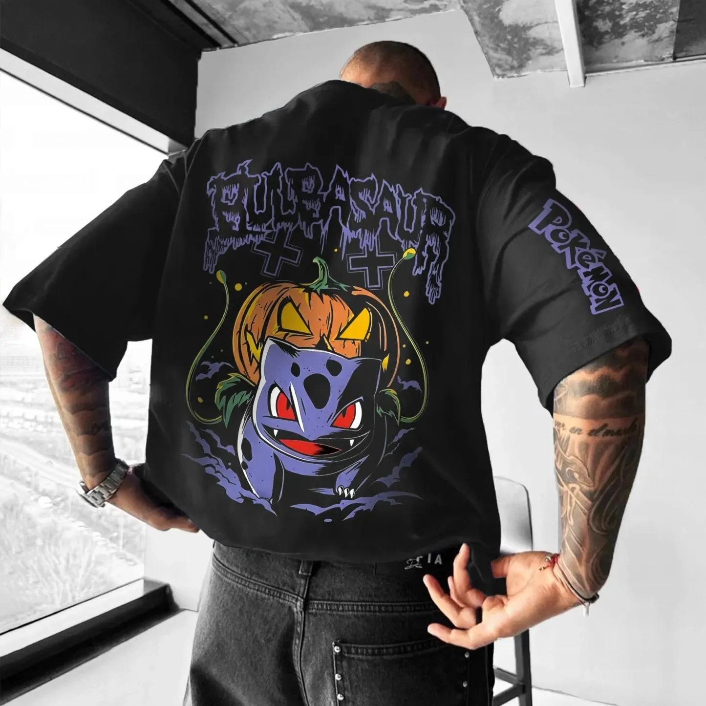 Pokémon Unisex Anime Bulbasaur-shirt