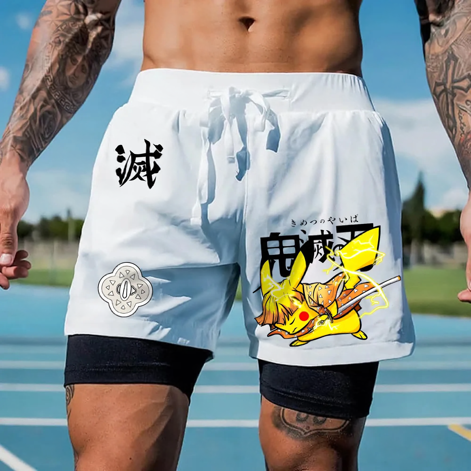 Unisex  Casual Anime Streetwear Shorts-AnimeClothe