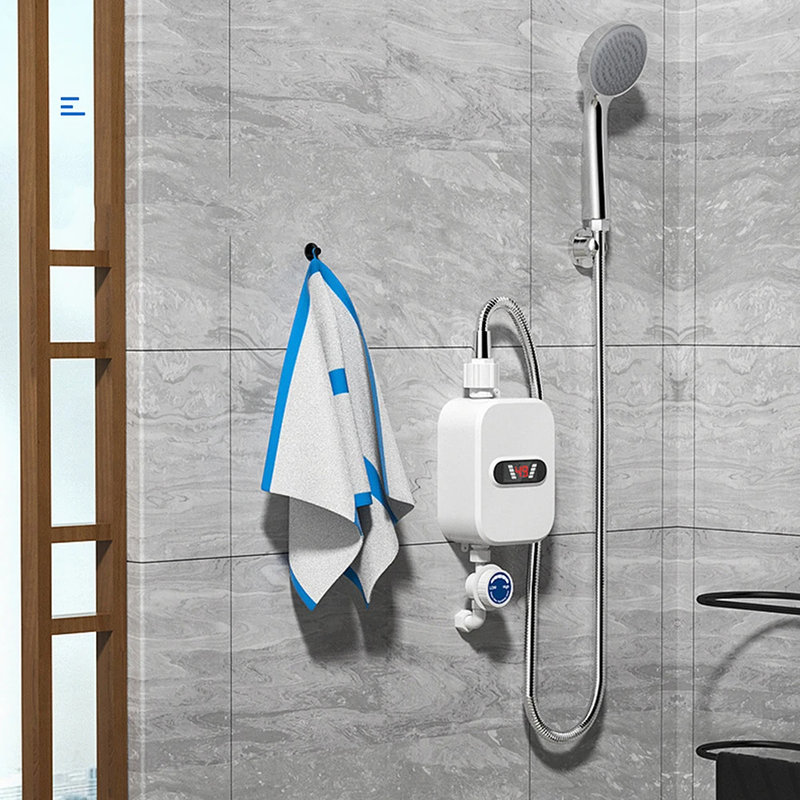 220V/110V 3500W instant electric water heater fast heating mini small electric kitchen treasure thermostatic shower shower set-Build Smart Sourcing Limited