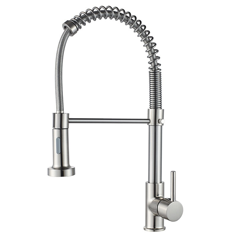 All copper rotatable cold and hot water dual mode sink, kitchen spring faucet-Build Smart Sourcing Limited