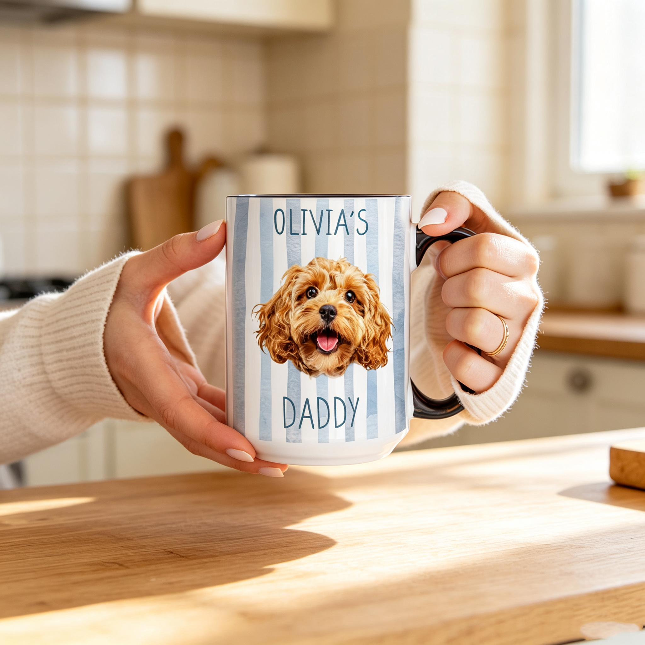 Personalized Baby Face Mug, Custom Photo Coffee Cup with Name, Funny Gift for Dad, Mom, Grandpa or Grandma, New Parent Keepsake