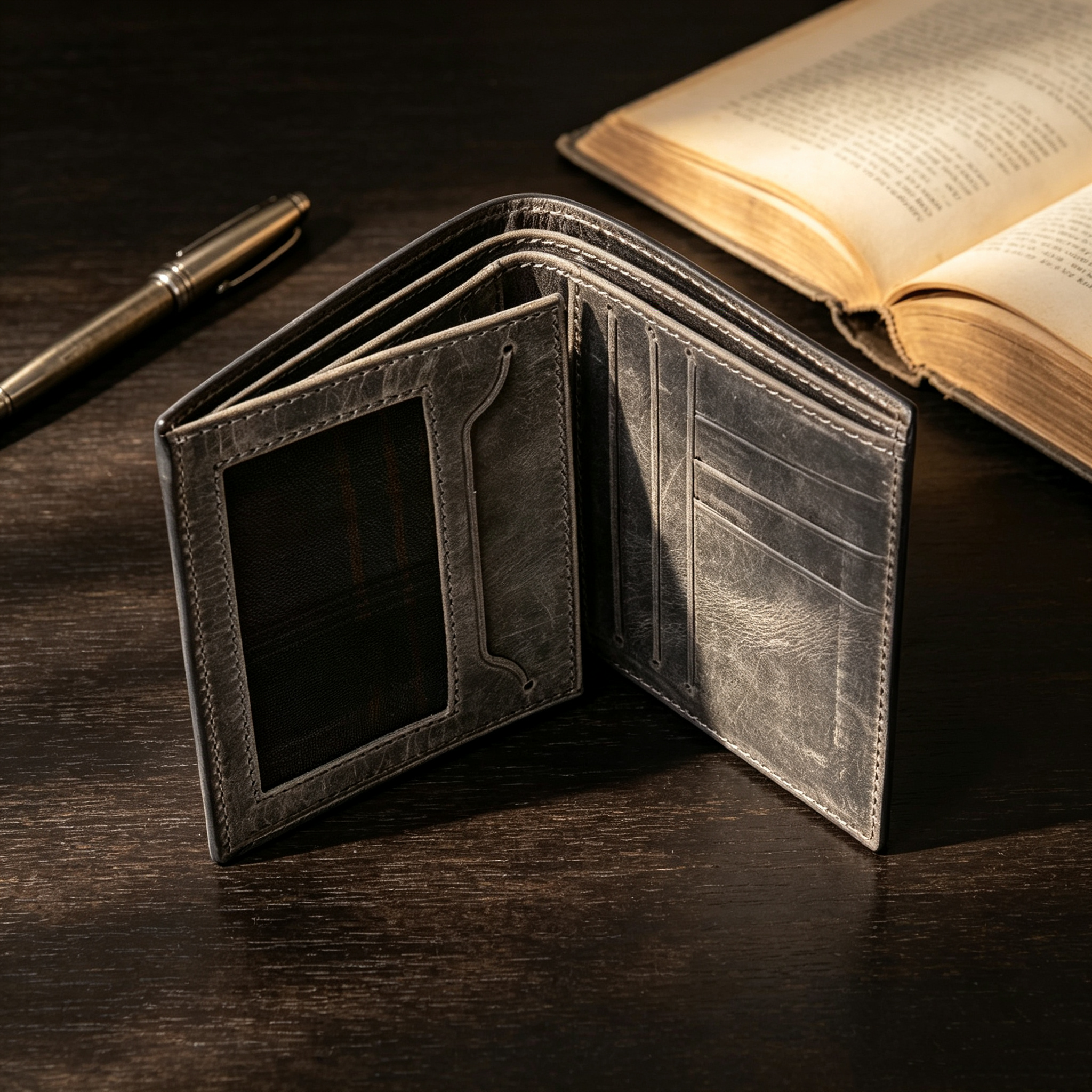 Personalized Trifold Leather Wallet for Men – Custom Engraved Gift for Husband, Boyfriend or Dad