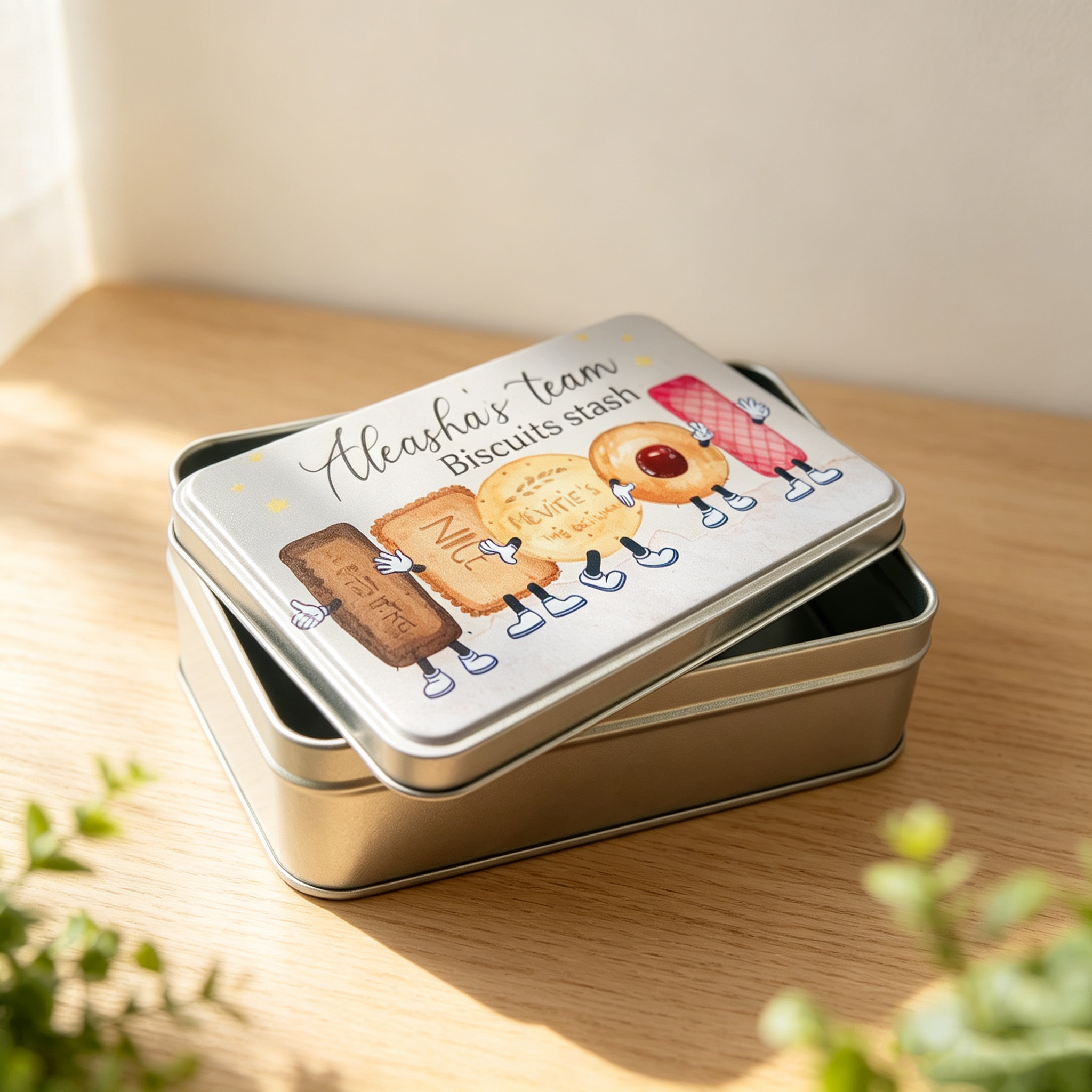 Personalized Biscuit Tin, Custom Cookie Storage Box with Name & Message, Fun Food Gift Box, Birthday Gift, Anniversary Keepsake for Sweet Lovers