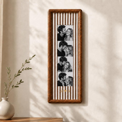 Personalized Photo Strip Frame – Custom Photo Booth Keepsake for Couples