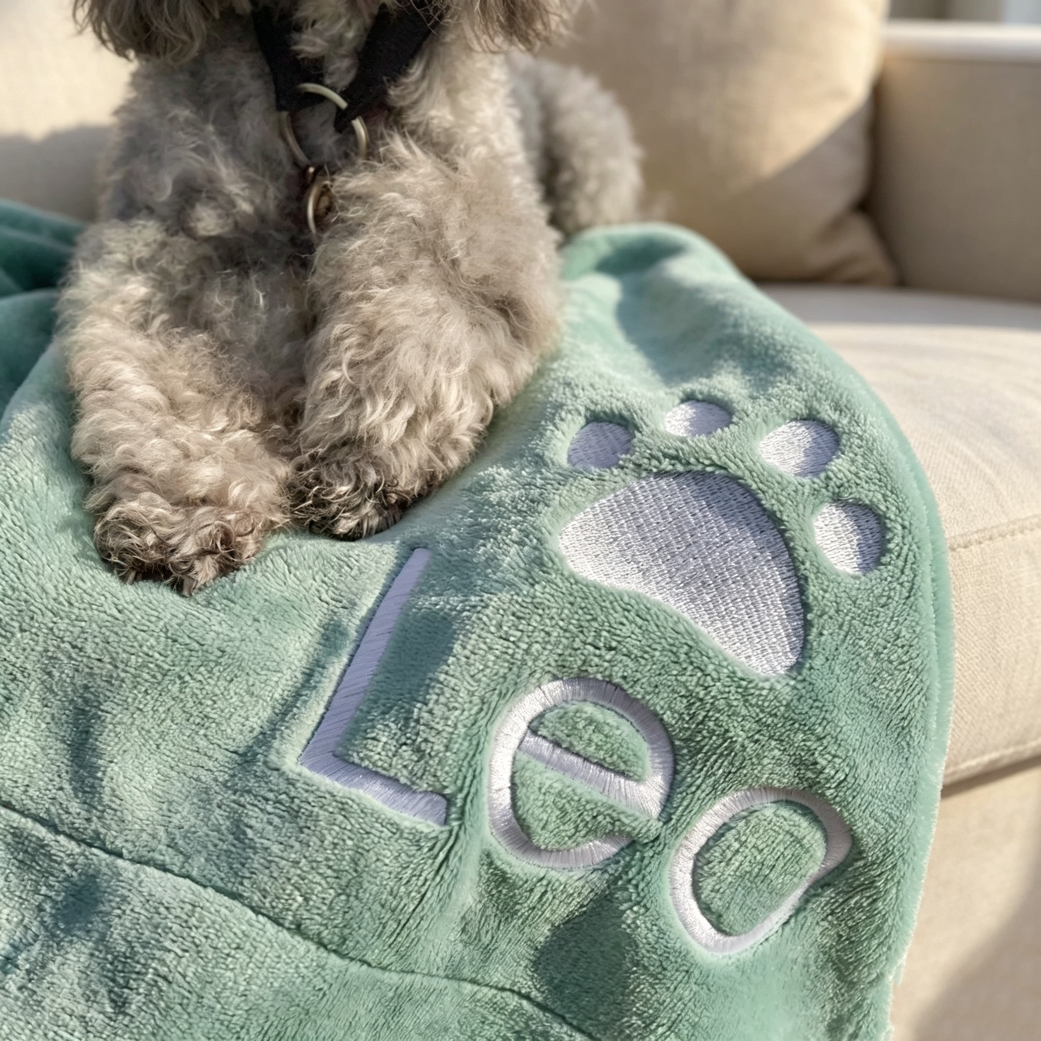 Personalized Pet Blanket, Custom Embroidered Dog or Cat Name Blanket, Soft Flannel Throw, Pet Bed Blanket, Memorial Gift for Pet Lovers