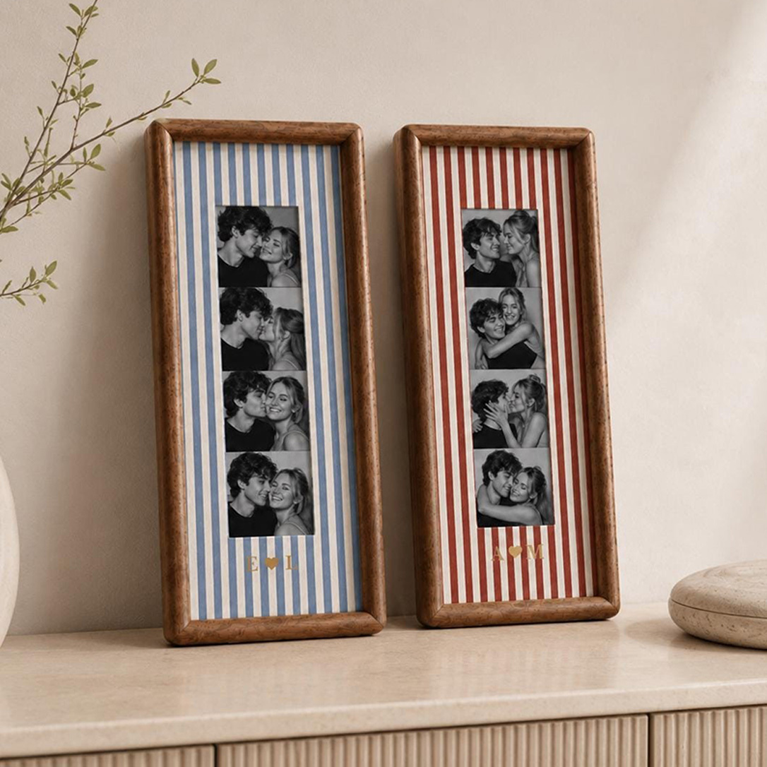 Personalized Photo Strip Frame – Custom Photo Booth Keepsake for Couples