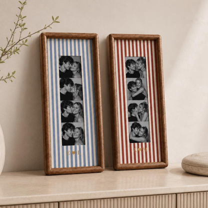 Personalized Photo Strip Frame – Custom Photo Booth Keepsake for Couples
