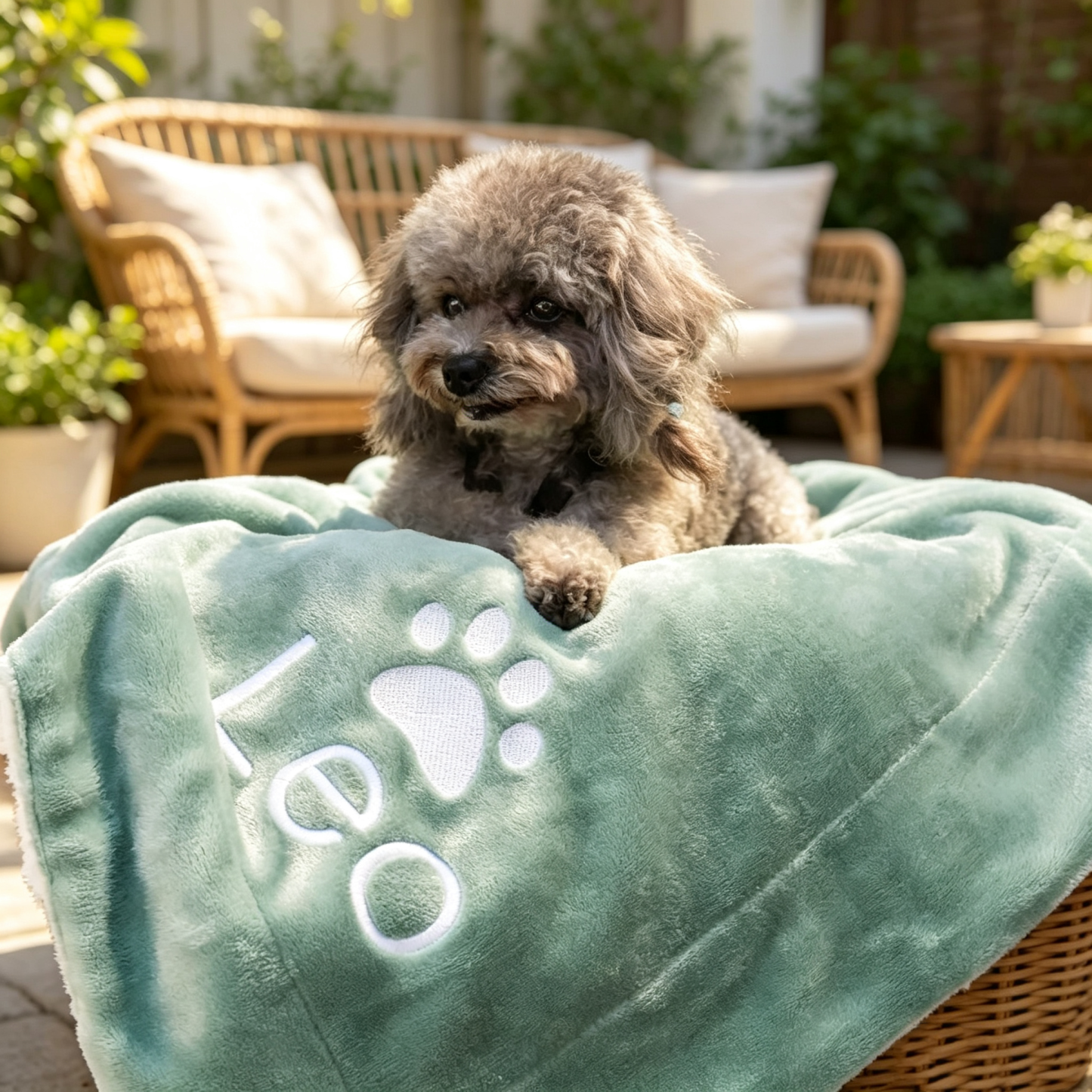 Personalized Pet Blanket, Custom Embroidered Dog or Cat Name Blanket, Soft Flannel Throw, Pet Bed Blanket, Memorial Gift for Pet Lovers