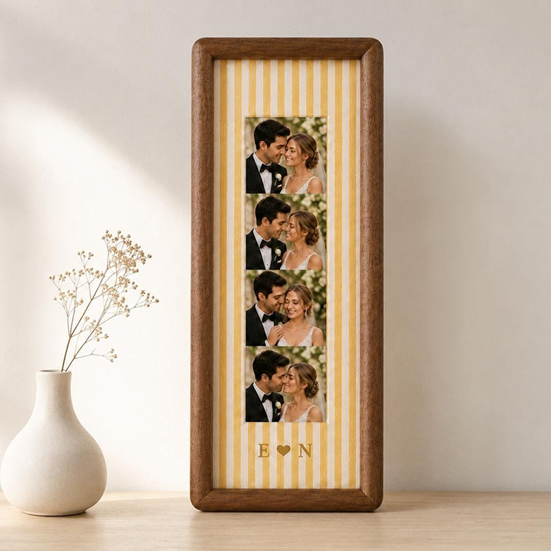 Personalized Photo Strip Frame – Custom Photo Booth Keepsake for Couples