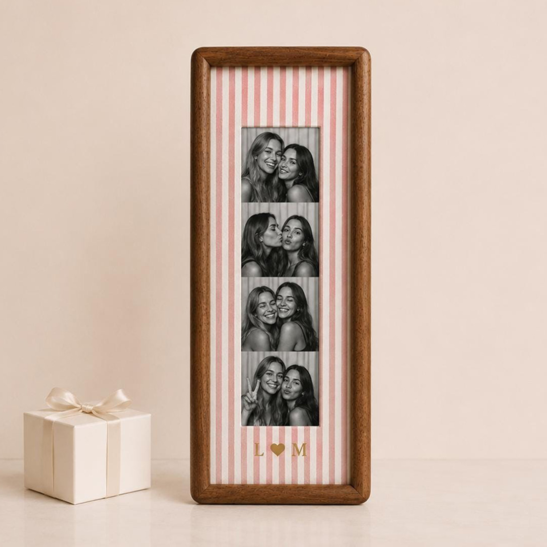Personalized Photo Strip Frame – Custom Photo Booth Keepsake for Couples