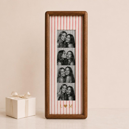 Personalized Photo Strip Frame – Custom Photo Booth Keepsake for Couples