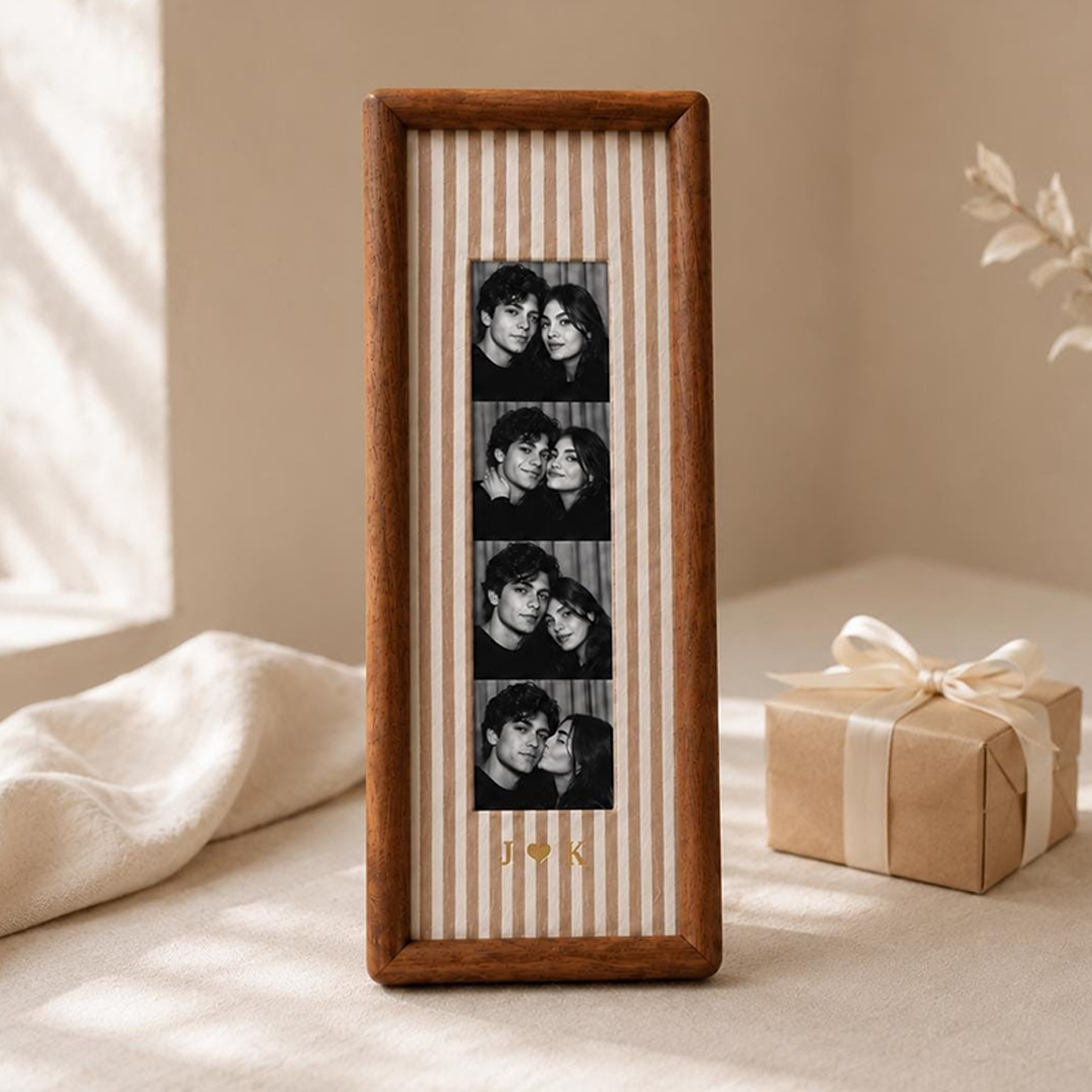Personalized Photo Strip Frame – Custom Photo Booth Keepsake for Couples