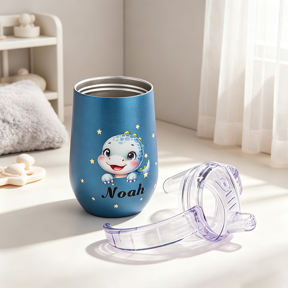 Personalized Fantasy Unicorn Sippy Cup for Toddlers – 295ml Insulated Cup with Handles and Name