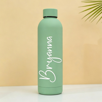 Personalized Water Bottle with Name | Stainless Steel Insulated Bottle | Custom Reusable Drink Bottle for School, Gym, Travel & Gift