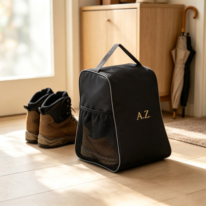 Personalized Hiking Boot Bag, Custom Embroidered Shoe Storage Bag, Outdoor Travel Gear Organizer, Hiking Gift for Men, Camping Accessories