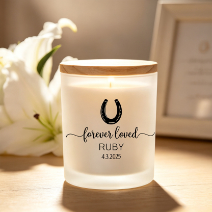 Personalized Pet Memorial LED Candle Jar with Name & Date, Forever Loved Pet Loss Sympathy Gift
