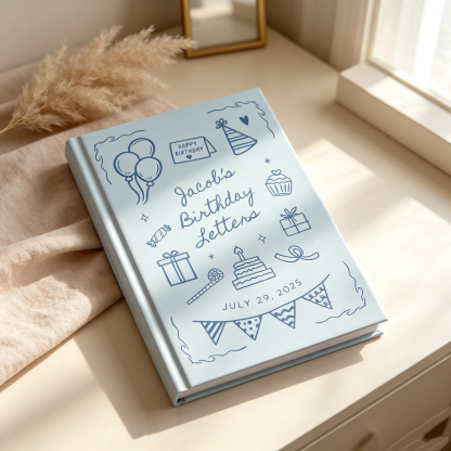 Personalized First Birthday Journal for Girls, Custom Baby Memory Book, Letters to My Daughter Keepsake, 1st Birthday Gift,
