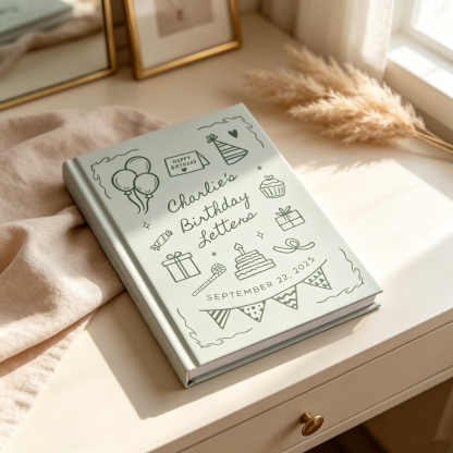 Personalized First Birthday Journal for Girls, Custom Baby Memory Book, Letters to My Daughter Keepsake, 1st Birthday Gift,