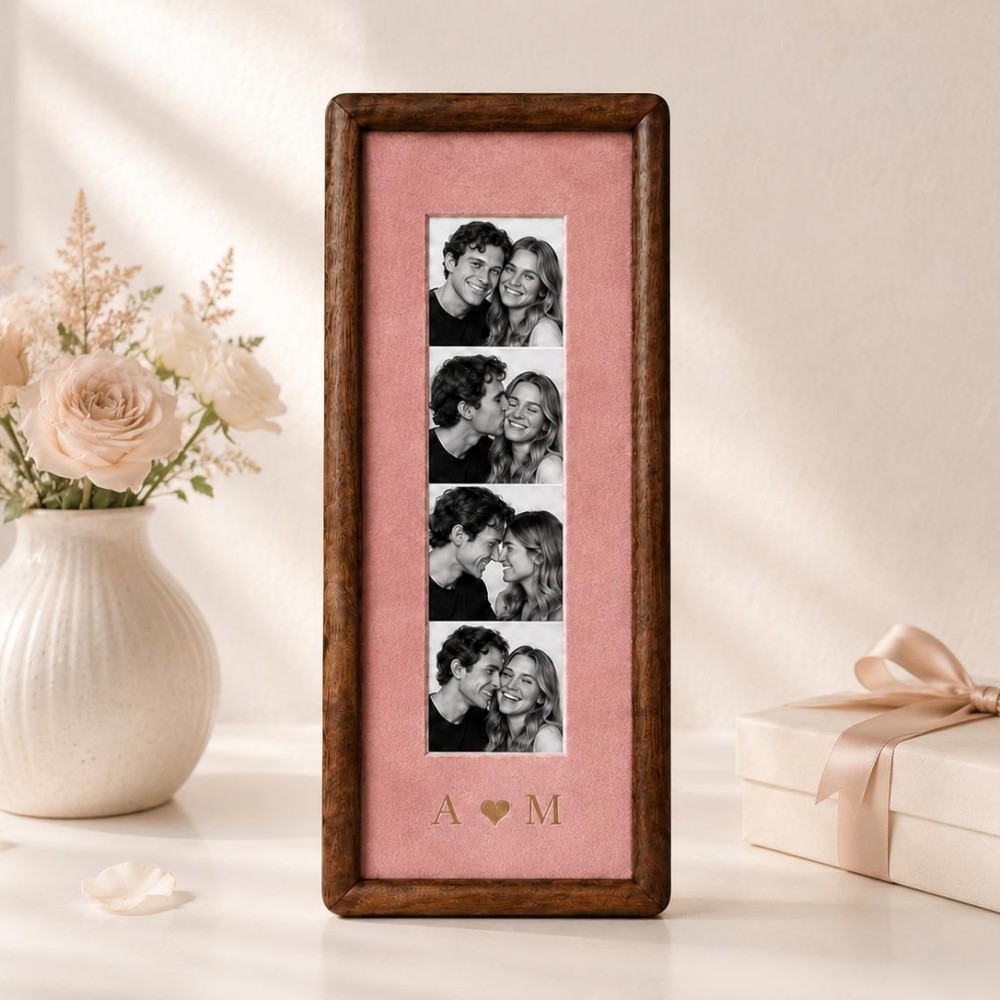 Personalized Photo Strip Frame – Custom Couple Memory Keepsake