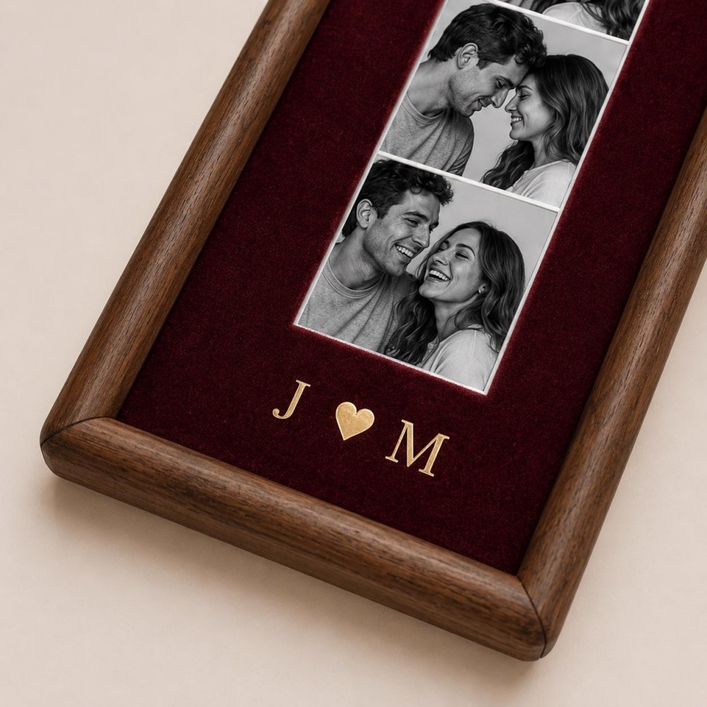 Personalized Photo Strip Frame – Custom Couple Memory Keepsake