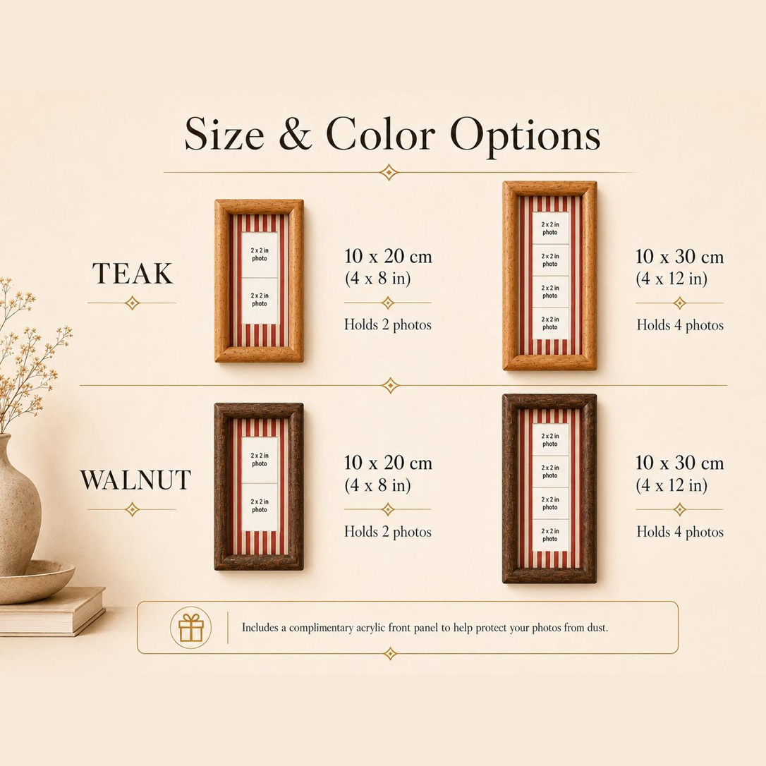 Personalized Photo Strip Frame – Custom Couple Keepsake & Wall Decor