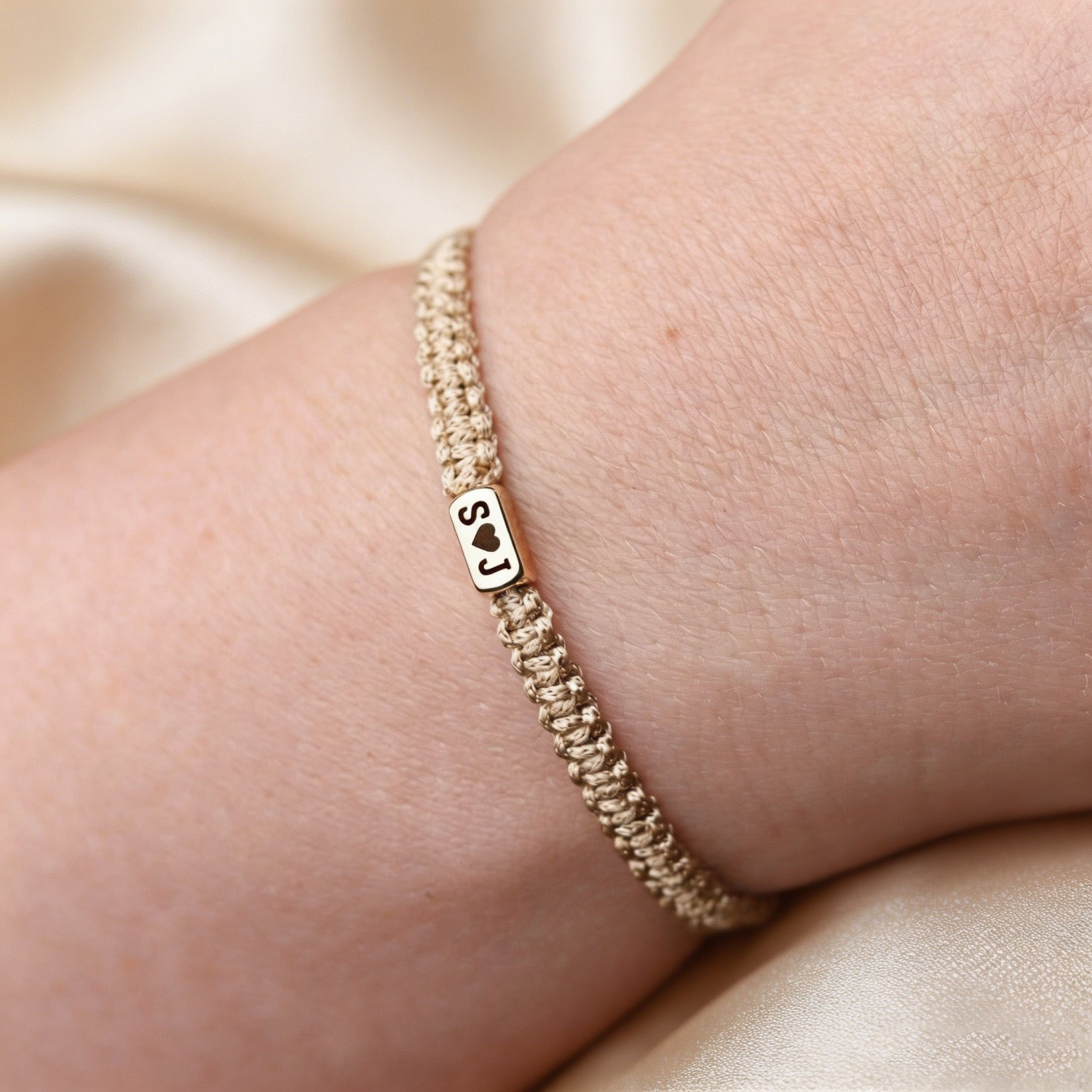 Personalized Initial Couple Bracelets Set of 2 - Adjustable Matching Friendship Jewelry with Heart Charm - Custom Name Gift for Boyfriend, Girlfriend, Bestie, Anniversary or Birthday