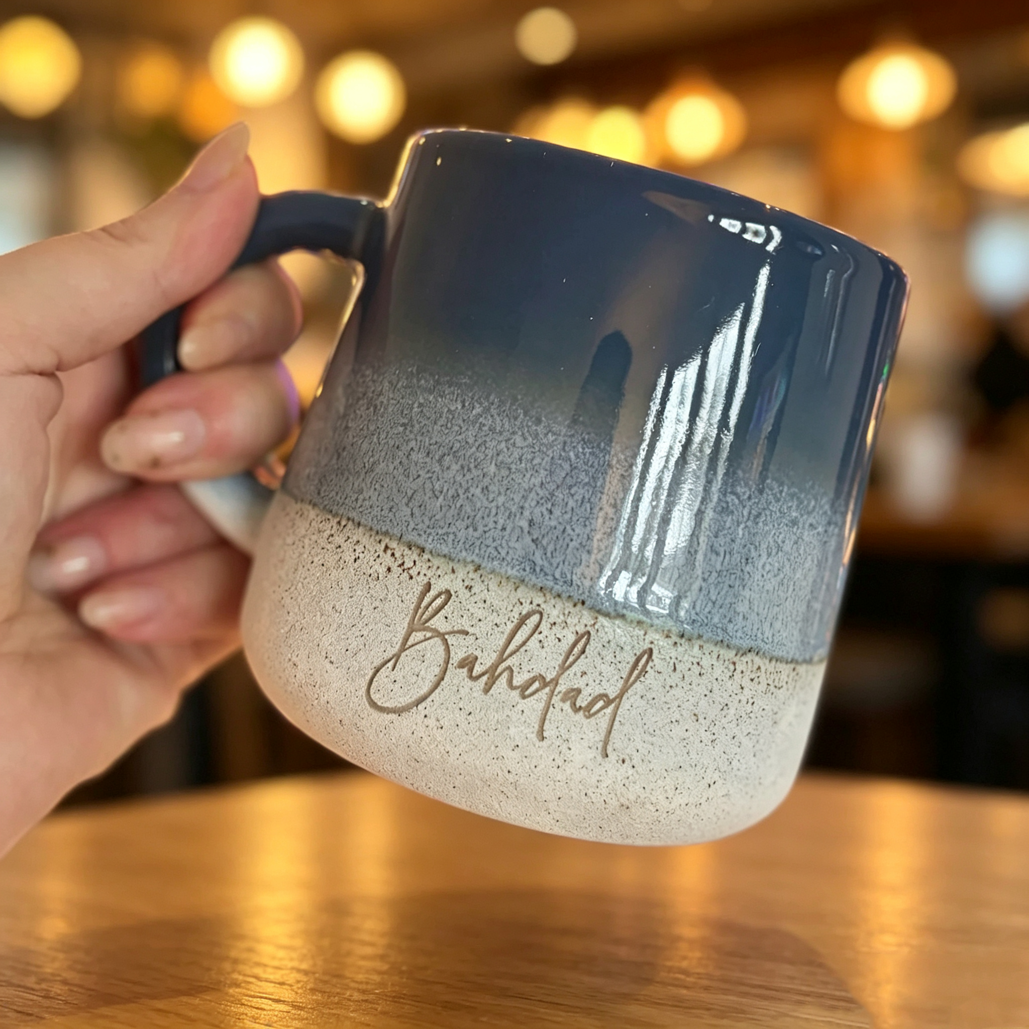 Personalized Ceramic Mug, Custom Engraved Coffee Cup, Minimalist Name Mug, Handmade Tea Mug, Birthday Gift, Wedding Gift for Her & Him