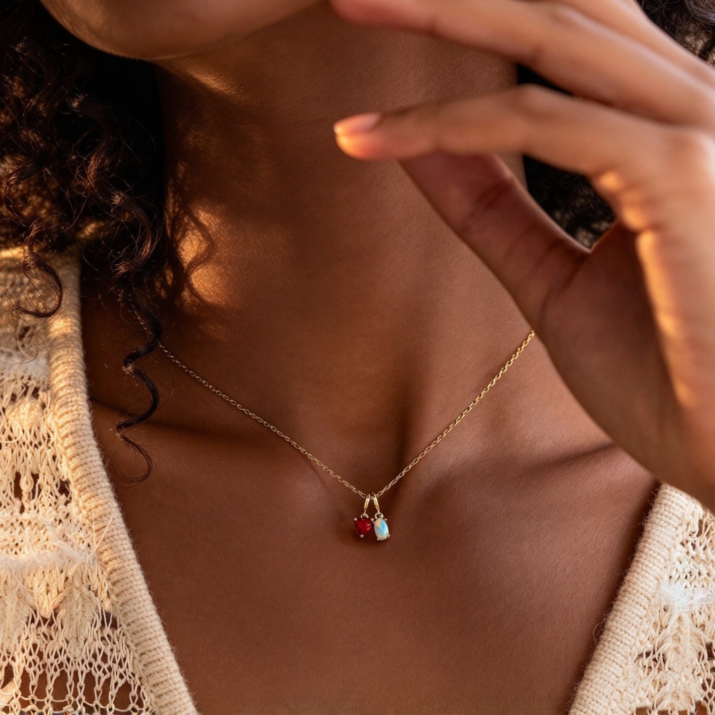 Custom Multi Birthstone Necklace, Personalized Family Gemstone Jewelry, Graduation gift, Anniversary Gift
