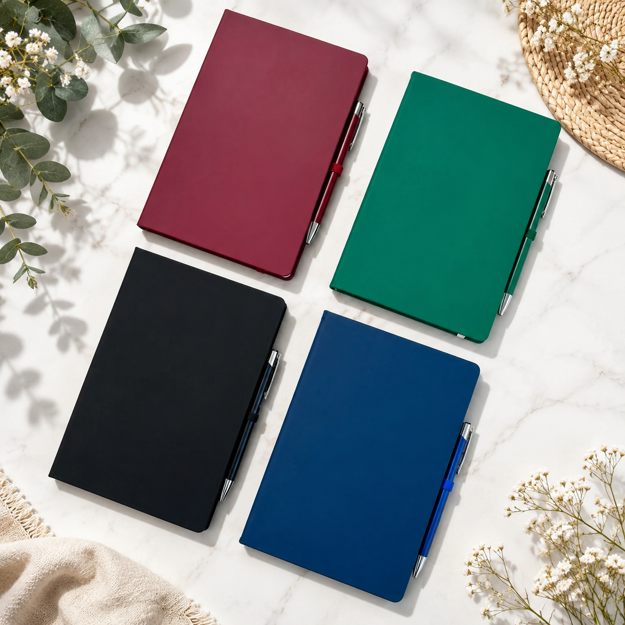 Personalized A5 Notebook with Matching Pen & Gift Box | Custom Name Journal | Luxury Writing Notebook for Women, Students & Professionals