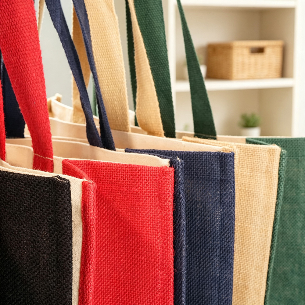 Personalized Jute Tote Bag, Custom Name Floral Canvas Shopping Bag, Large Reusable Eco Friendly Tote, Personalized Gift for Women