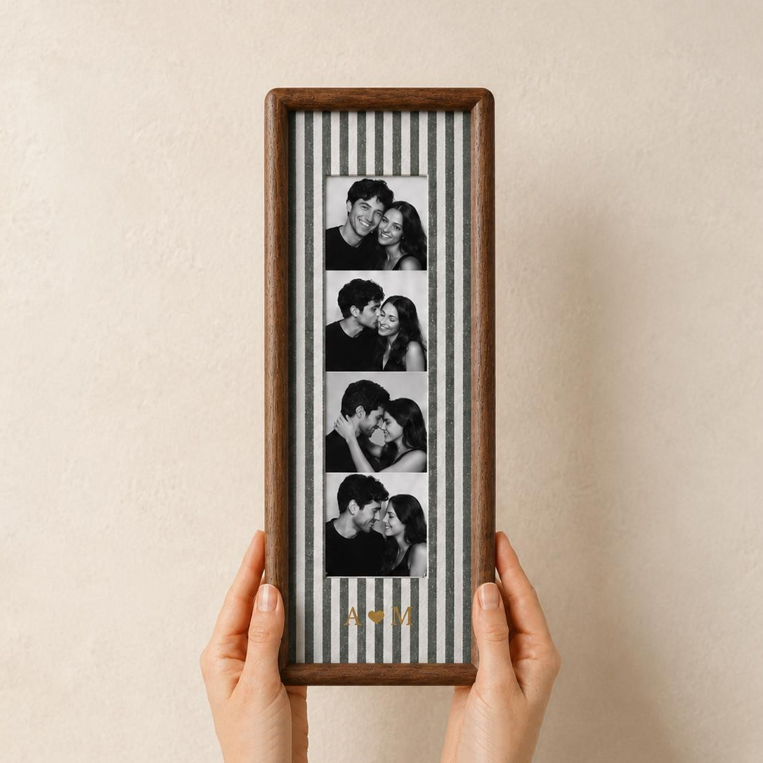 Personalized Couple Photo Strip Frame Custom Wedding Photo Display