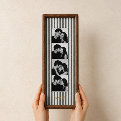 Personalized Couple Photo Strip Frame Custom Wedding Photo Display