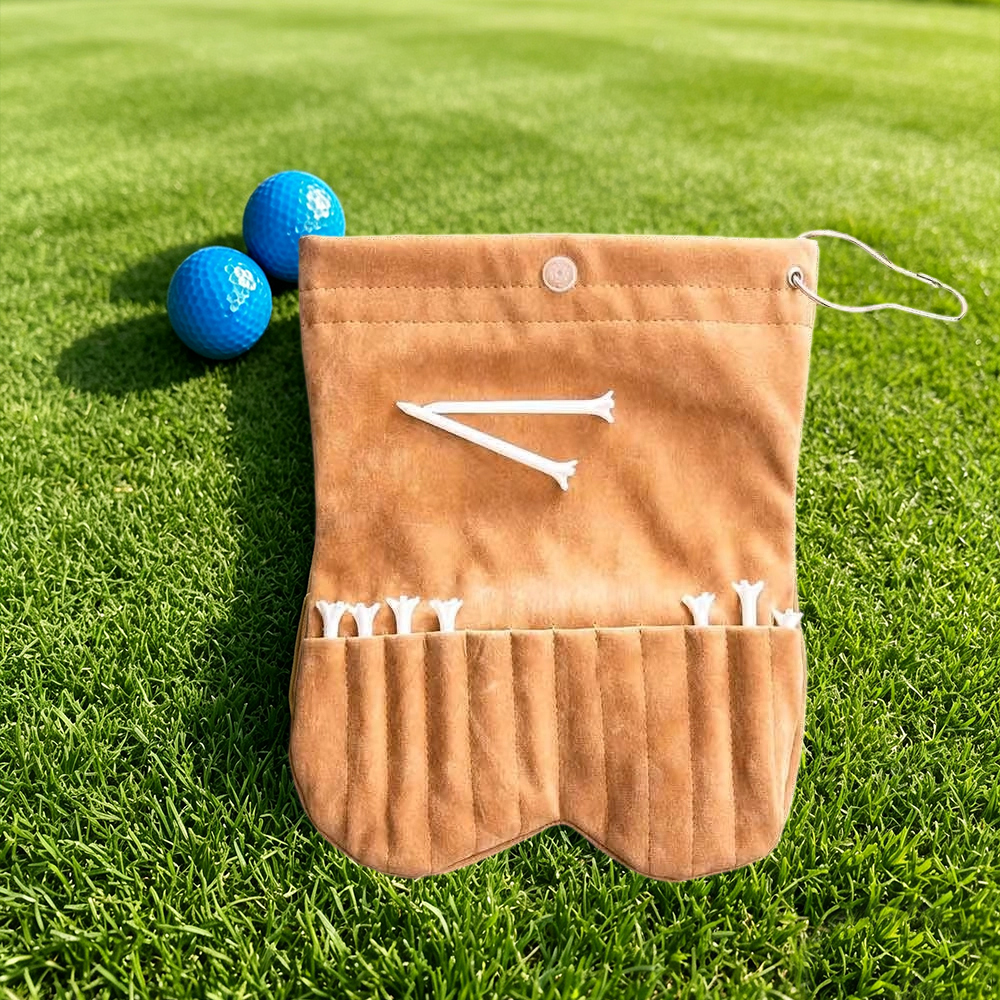 Personalized Funny Golf Ball Bag, Custom Flannel Golf Ball Pouch with Name, Golf Gift for Dad, Husband & Golf Lovers