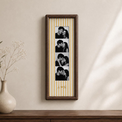 Personalized Couple Photo Strip Frame Custom Wedding Photo Display