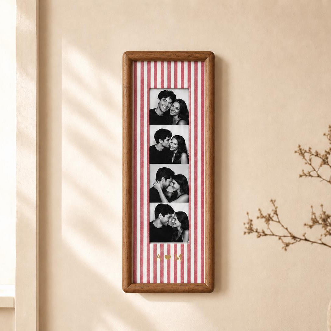 Personalized Couple Photo Strip Frame Custom Wedding Photo Display